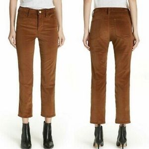 FRAME Le High Straight Ankle Corduroy Pants, used